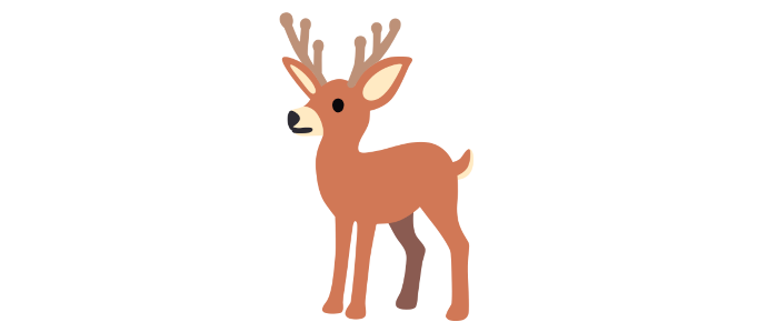 Standing deer emoji